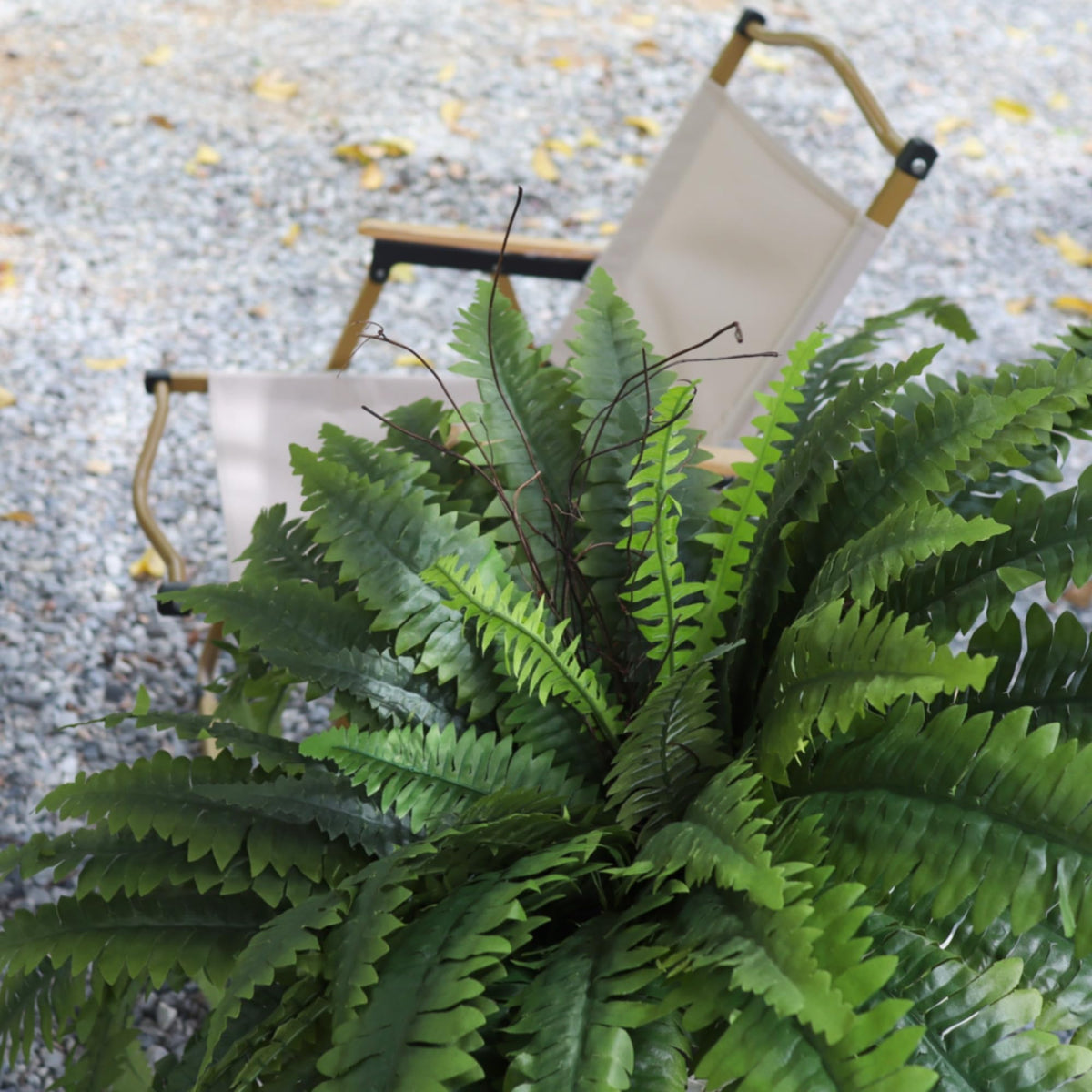 ZooFernzoom faux greenery fern for porch brings vibrant colour to entrances.