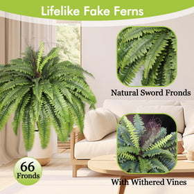 ZooFernzoom large faux fern adds natural touch to interiors.