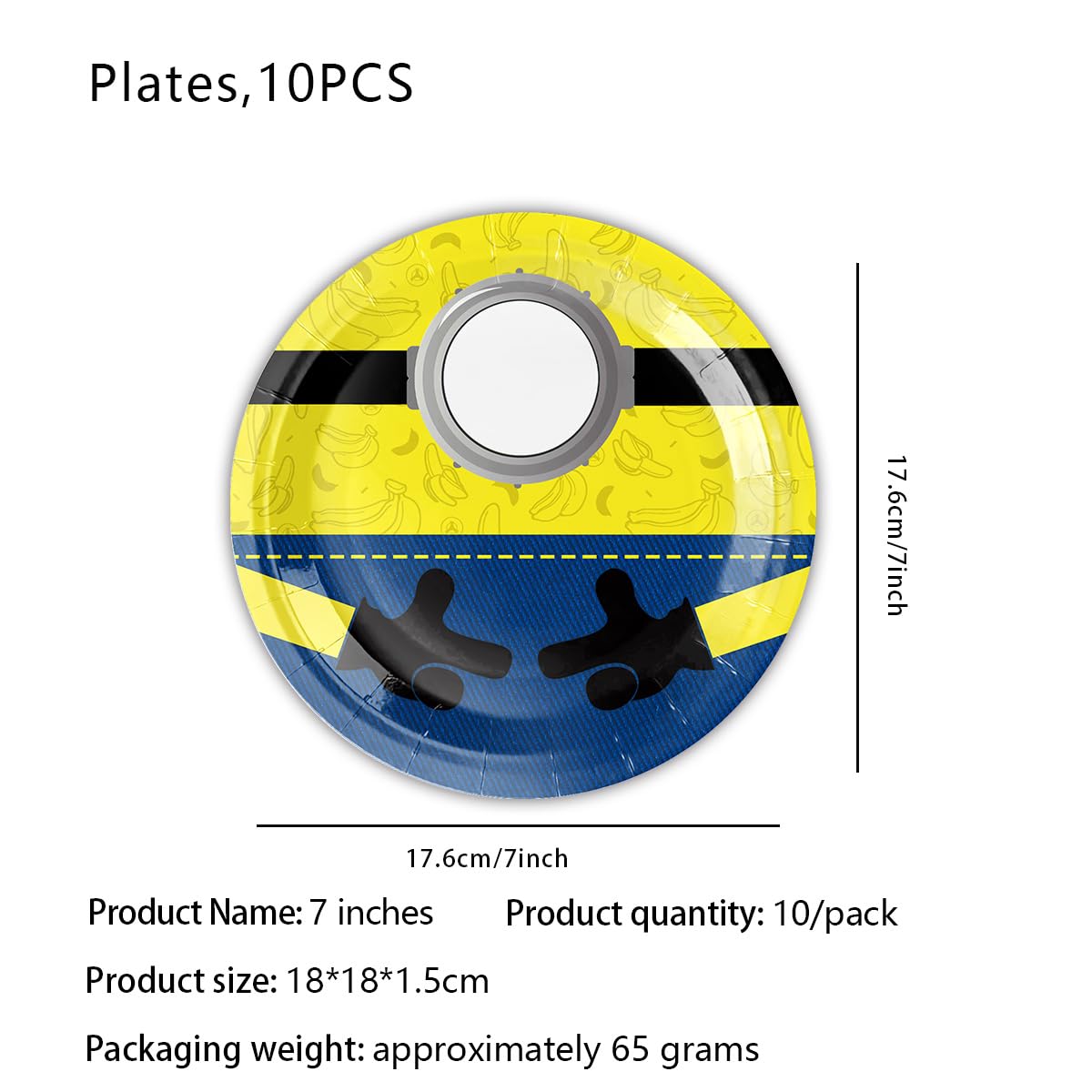 Zorpex cartoon mini jeans 7in plates pair with desserts