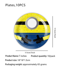Zorpex cartoon mini jeans 7in plates pair with desserts