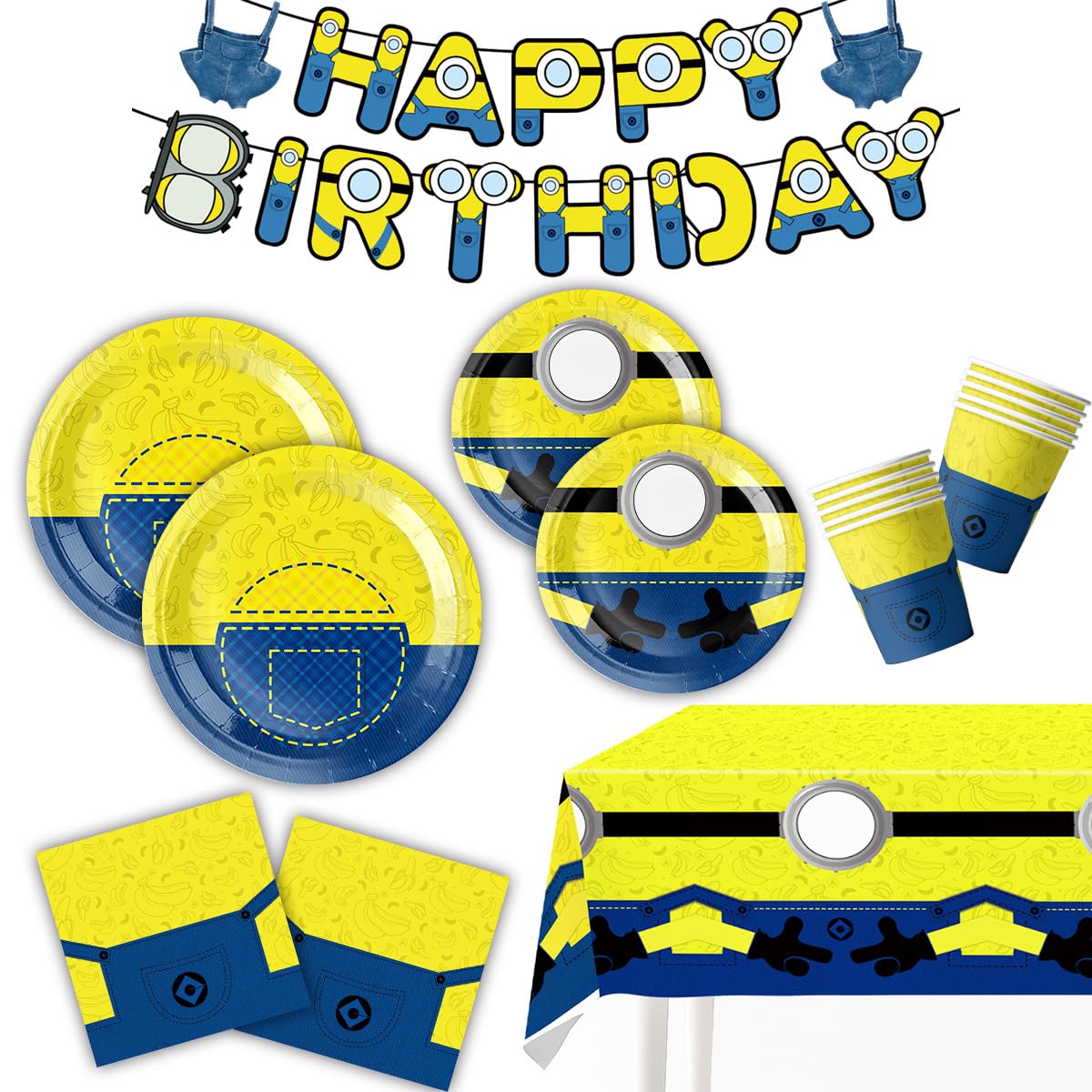 Zorpex cartoon mini jeans banner for a festive party backdrop