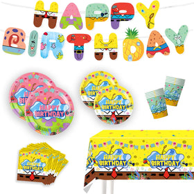 Zorpex cartoon sponge banner for kid party decor and sea vibe