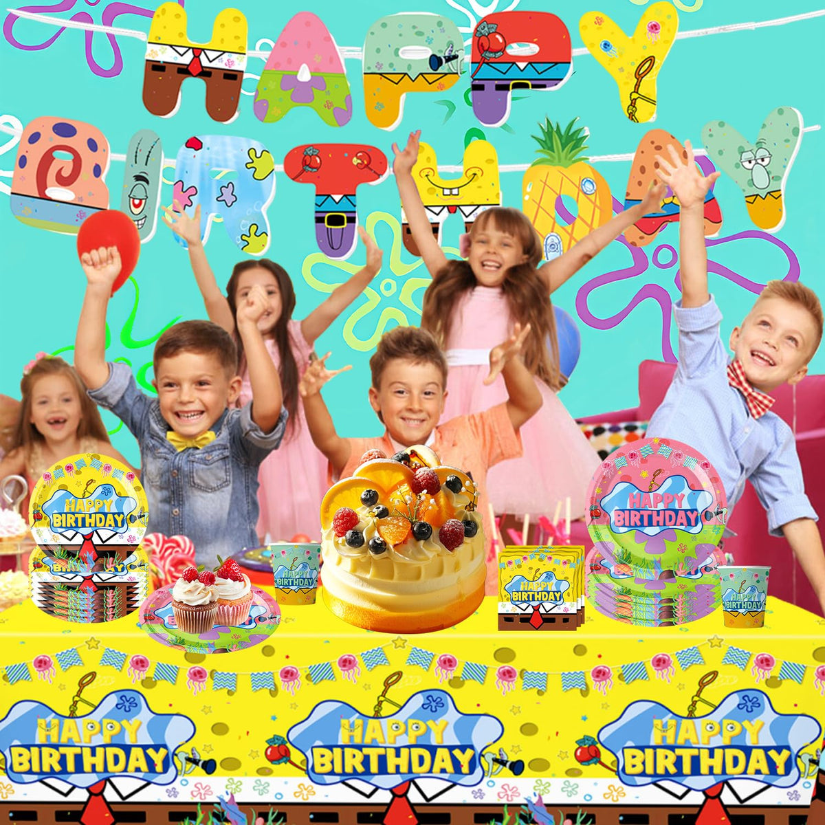 Zorpex cartoon sponge paper cups with pastel print for celebrations