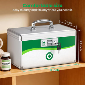ZORVIDSON lock box removable tray enables easy organization.