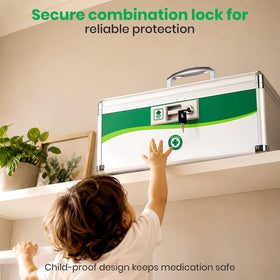 ZORVIDSON lock box portable handle enables easy transport.