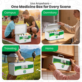 ZORVIDSON lock box offers versatile storage for meds and more.