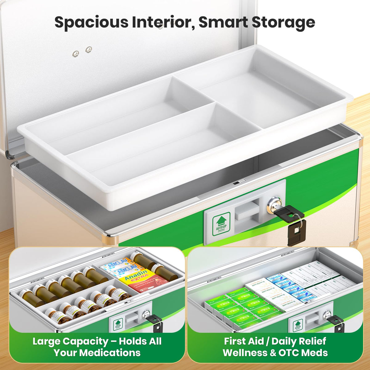 Travel-ready ZORVIDSON lock box suitable for on-the-go care.