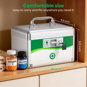 ZORVIDSON removable tray enables easy organization of medications and small items.