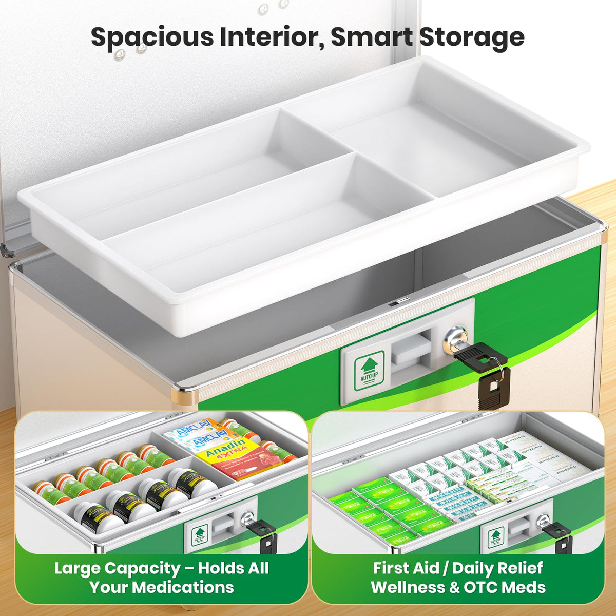 ZORVIDSON travel-ready storage supports on-the-go first aid.
