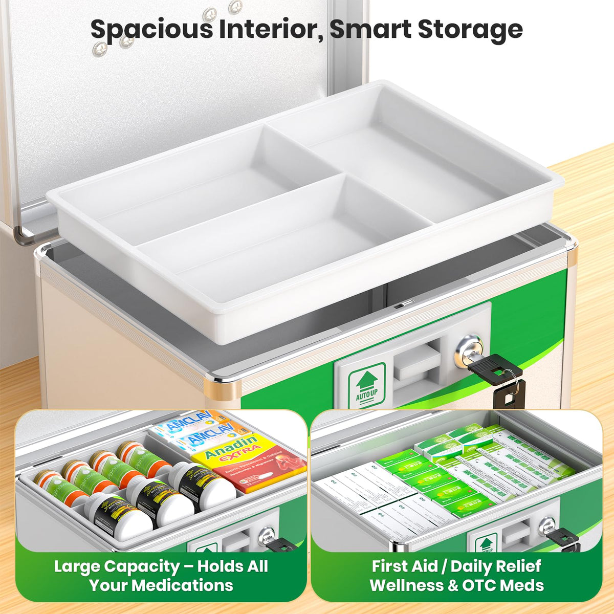 ZORVIDSON travel-ready lock box suitable for camping or trips.