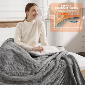 Zorvixia blanket displays auto-off timer for safety.