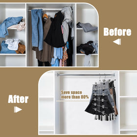 Zoryllic adjustable clips on pant skirt hanger adapt to different outfits.