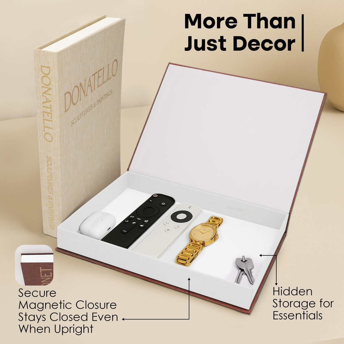 ZOTEdecor decorative books magnet closure for discreet storage of photos