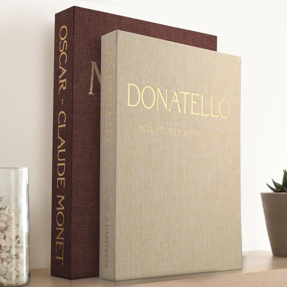 ZOTEdecor decorative books set of 2 with linen cover for an elegant coastal living room display