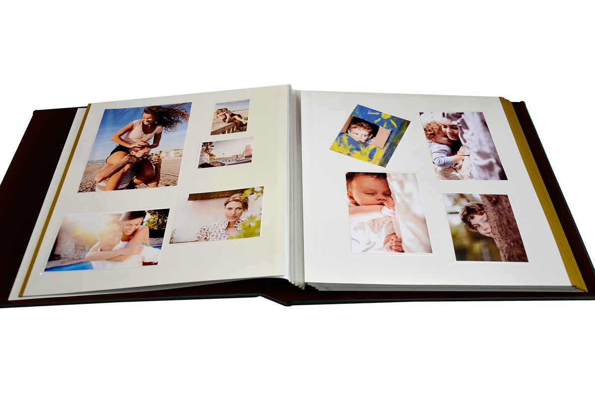Zoview album magnetic self-stick pages open spread enable quick photo attachment.