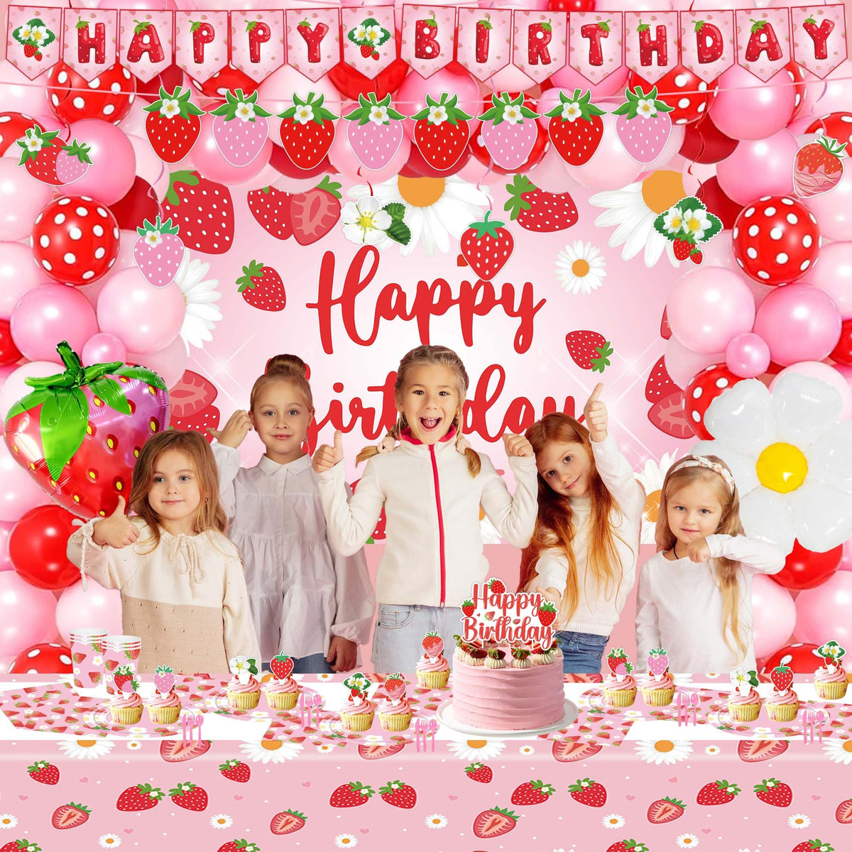 ZOYVUX strawberry-cake-toppers elevate desserts with playful sparkle