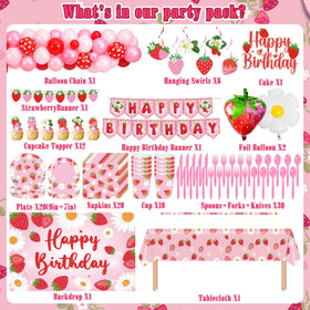 ZOYVUX strawberry-foil-balloons bring festive shimmer to any party space