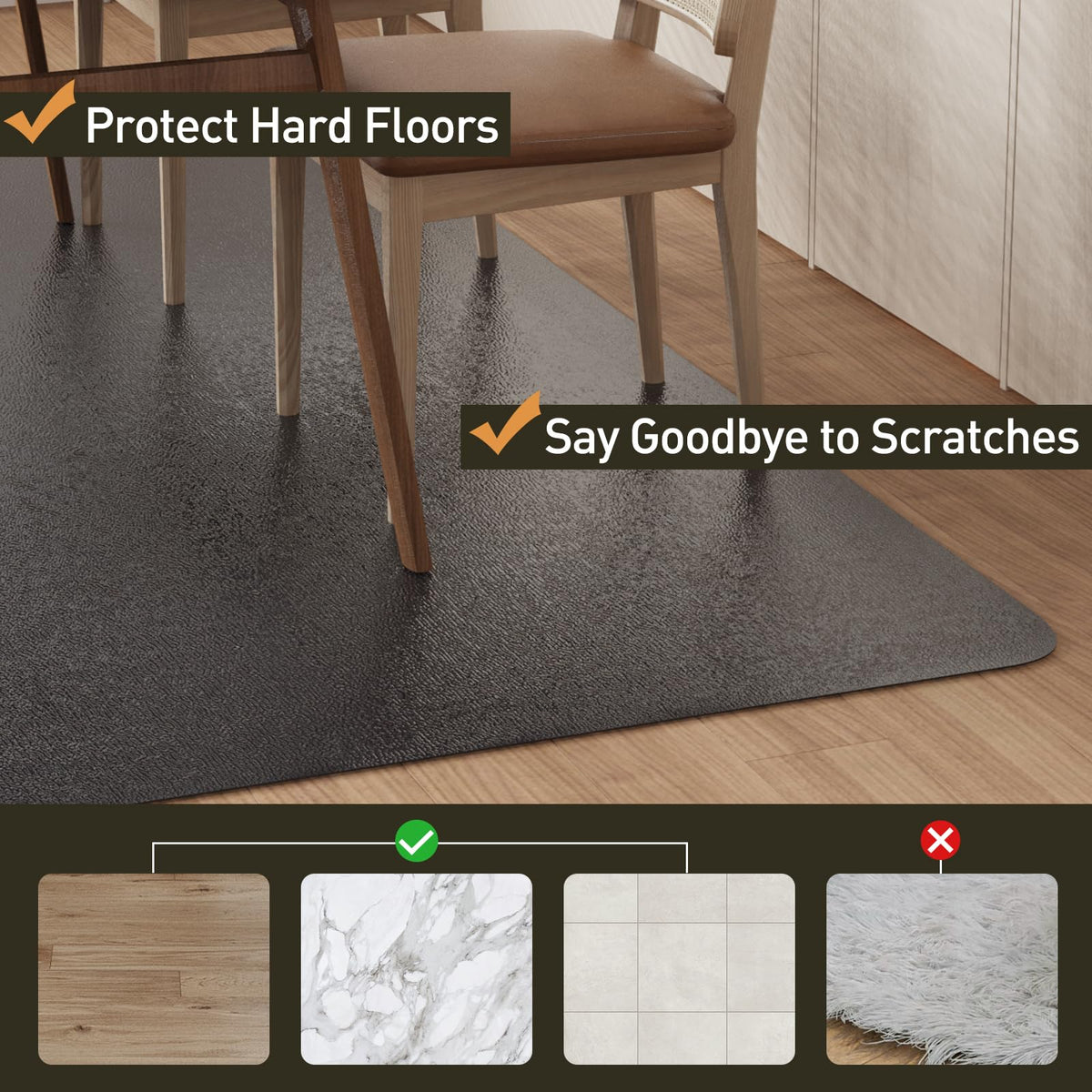 ZPAI mat can be cut to fit tables and chairs