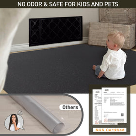 ZPAI large black mat protects kitchen and dining areas