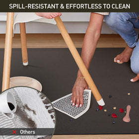 ZPAI Area Floor Mat with waterproof surface simplifies spill cleanup