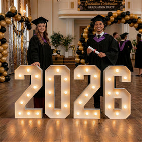 ZPISF 3-foot-tall numbers securely standing for outdoor or indoor celebrations