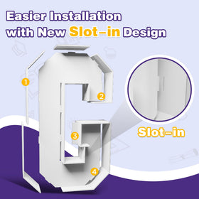 ZPISF GRAD marquee uses slot-in panels for tool-free assembly.
