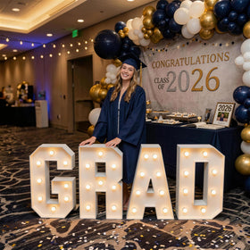 ZPISF GRAD letters feature rear supports for added stability.