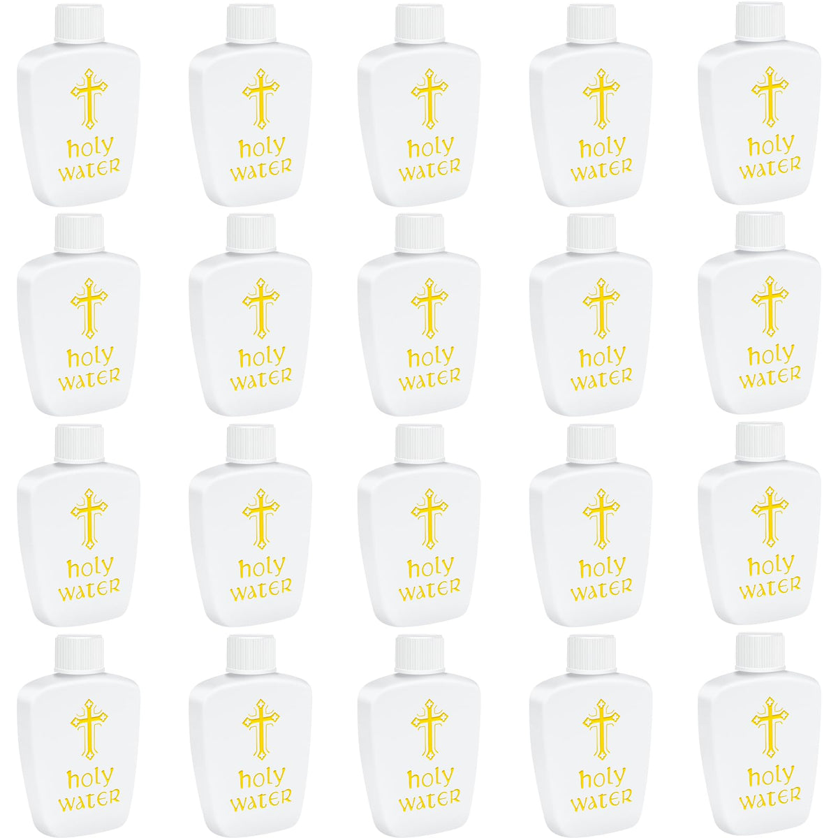 ZPOYOT 60ml holy water bottle with gold cross for ceremonies