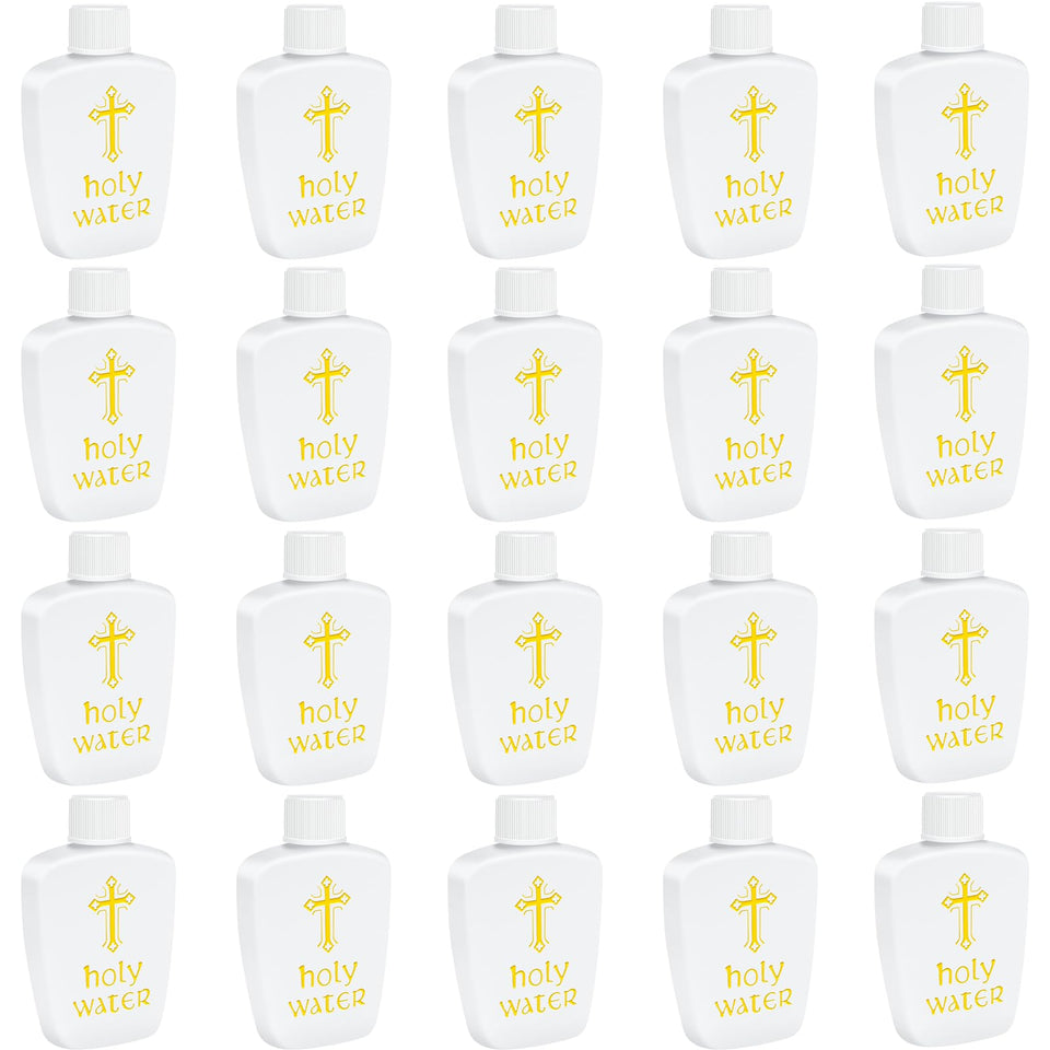 ZPOYOT 60ml holy water bottle with gold cross for ceremonies