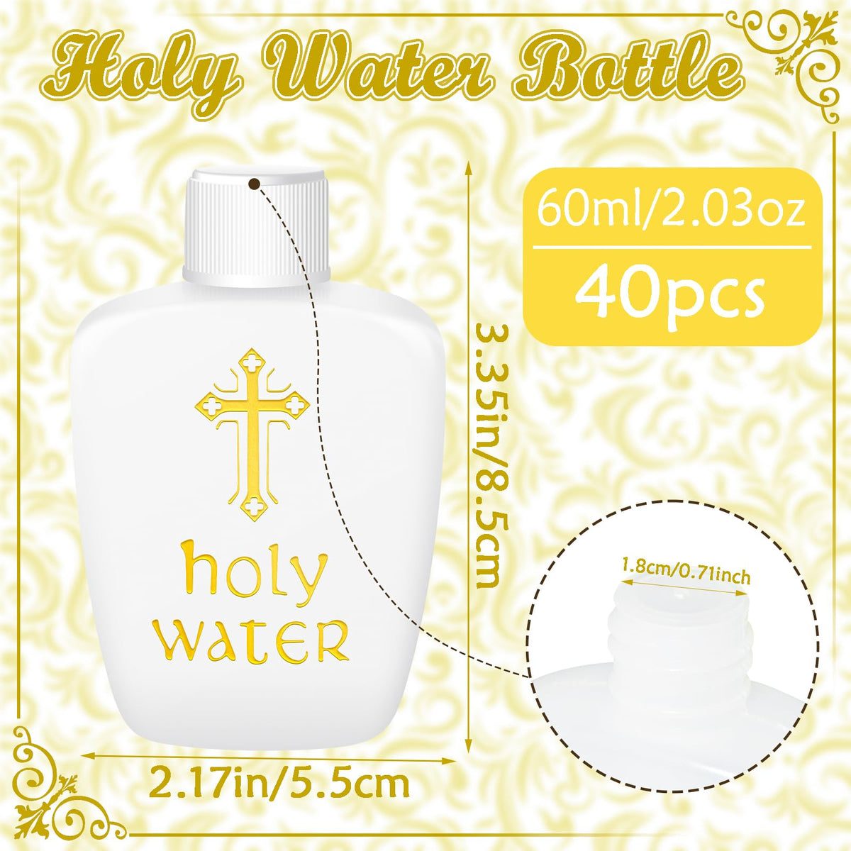 ZPOYOT bottle with leak-proof cap, portable for rites