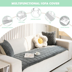 Non-slip bottom keeps ZQFFB couch cover securely in place.
