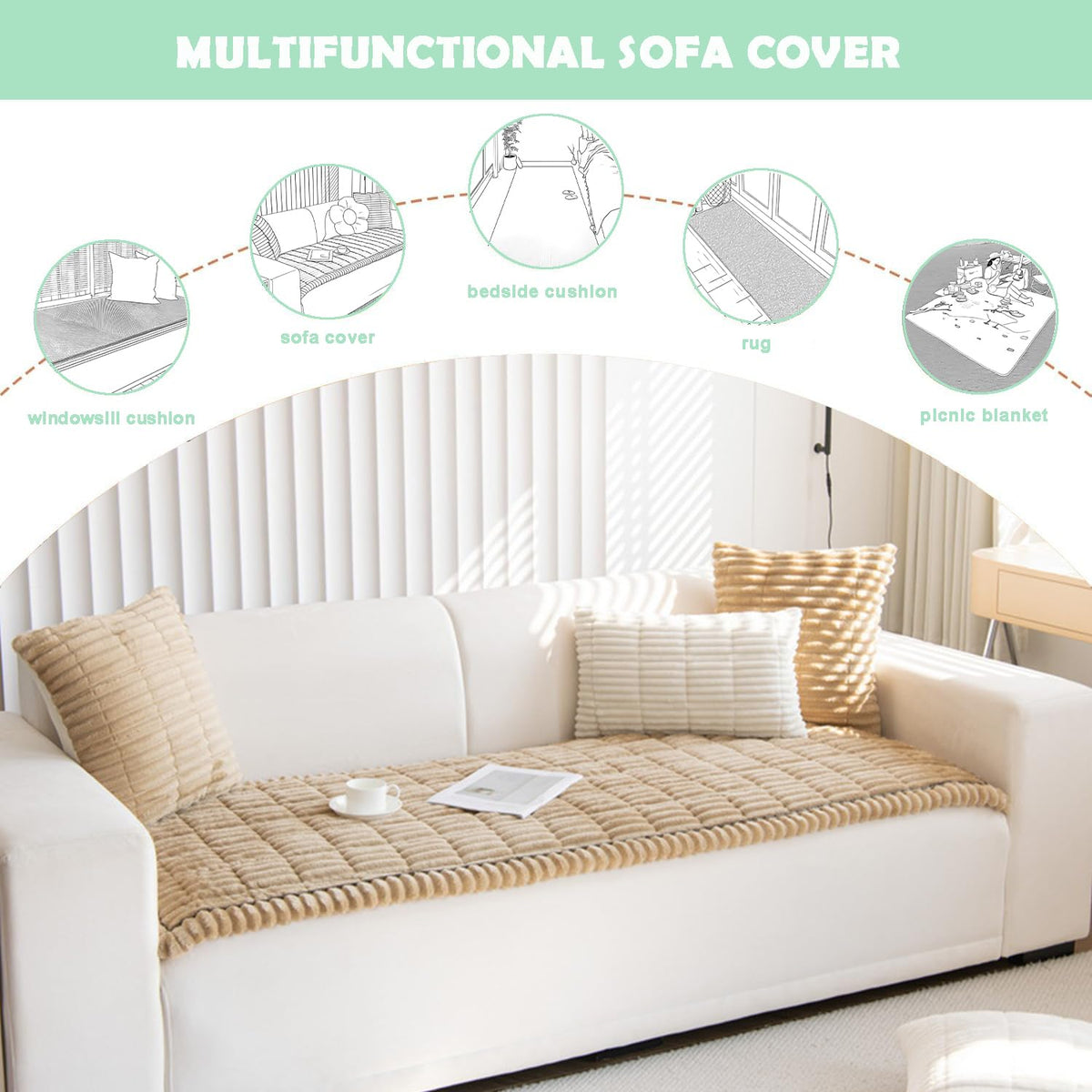 ZQFFB sofa cover protecting upholstery during movie night.
