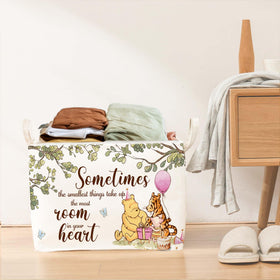 Ideal as a toy bin, laundry hamper, or nursery organizer.