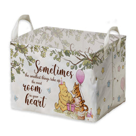 ZsaTuiy Winnie storage basket with waterproof coating for quick cleanup.