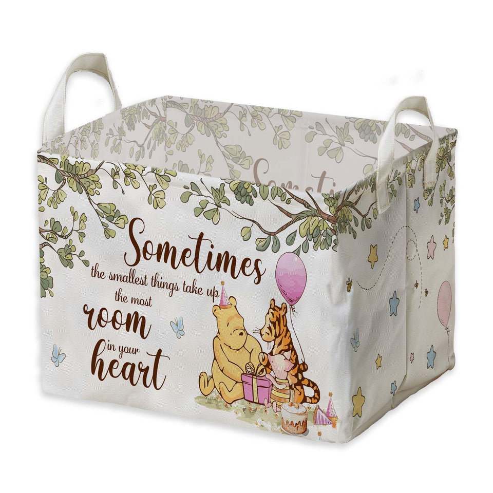 ZsaTuiy Winnie storage basket with waterproof coating for quick cleanup.