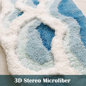 ZSHIFANG absorbent microfiber moss rug soaking up water to protect floors