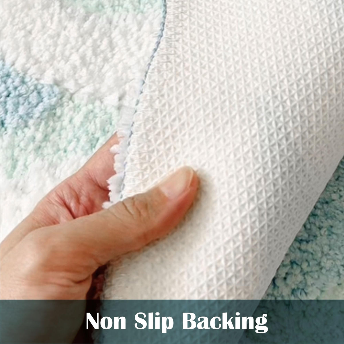 ZSHIFANG navy moss rug in bathroom setting for step-out comfort