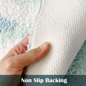 ZSHIFANG navy moss rug in bathroom setting for step-out comfort