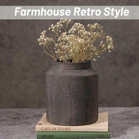 ZSHLXM ceramic vase showcasing a unique mottled surface texture.