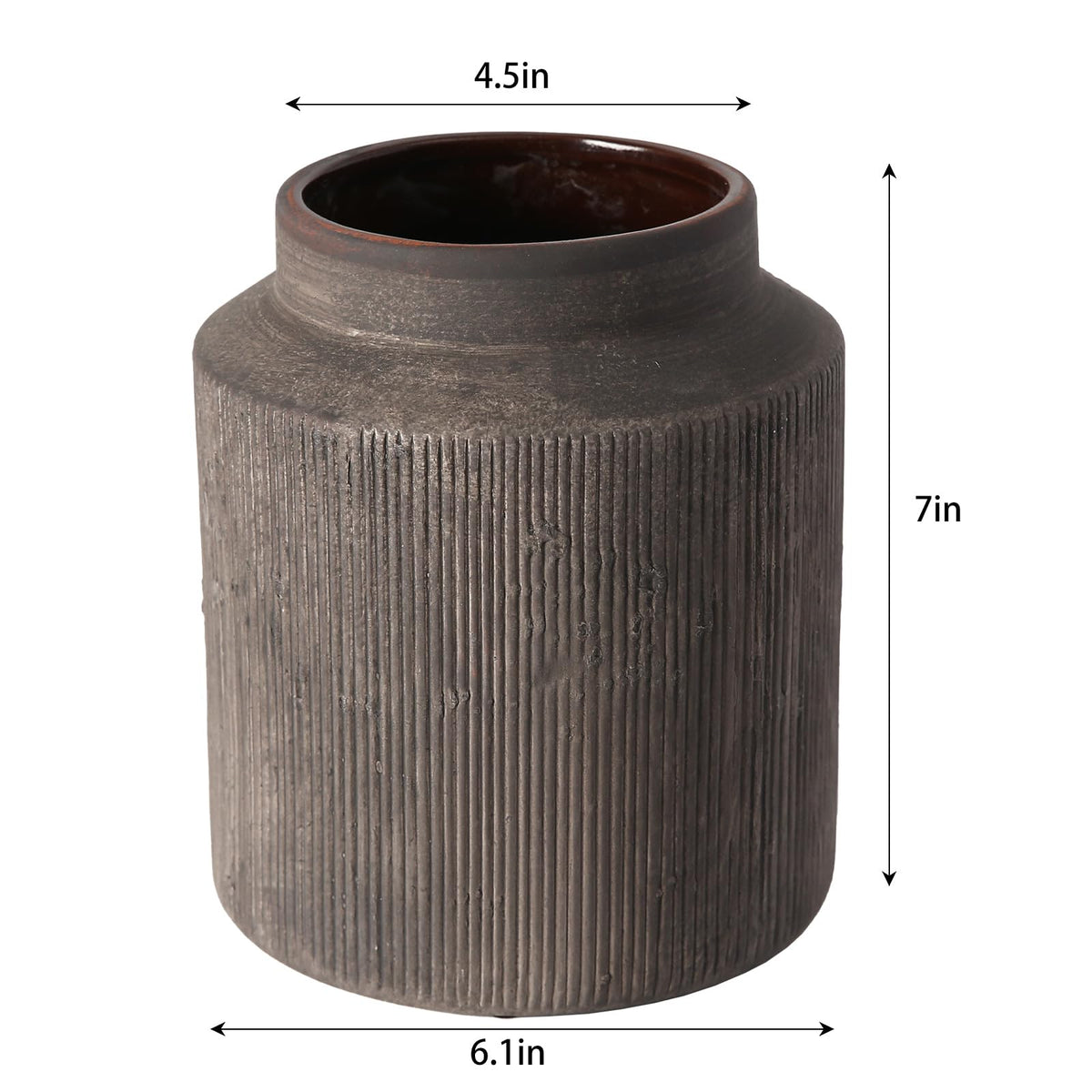 ZSHLXM terracotta vase with waterproof design for fresh or dried arrangements.