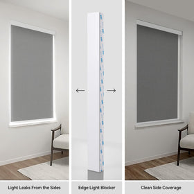 Close-up of ZSTARR adhesive edge showing easy peel and stick installation.