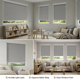 ZSTARR light blockers installed inside the window frame for better darkening.