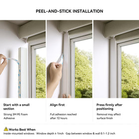 Night use with ZSTARR side tracks creates a darker room for sleep.