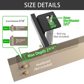 ZUAGCO welded steel design keeps headboard attachment secure.