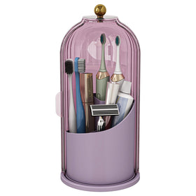 Zufudo dustproof toothbrush holder with cover keeps brushes clean and dry.