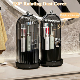 Zufudo toothbrush holder cover saves counter space with compact footprint