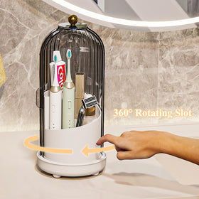 Zufudo space-saving design keeps bathroom counters organized.