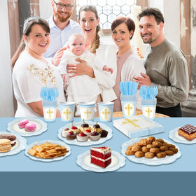 ZUIDAWU baptism cups and napkins kit for easy, mess-free events