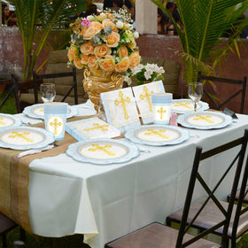 ZUIDAWU white baptism paper napkins highlighting elegant religious decor