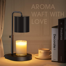 zukakii candle warmer lamp in modern black metal decor